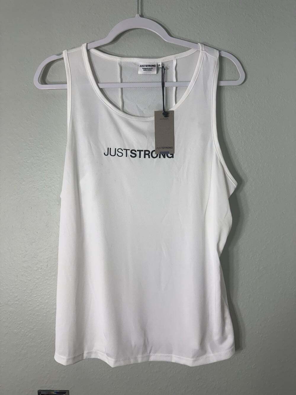 Just Strong Women’s The Core Workout Tank - Ivory White Size XL JSTB0029
